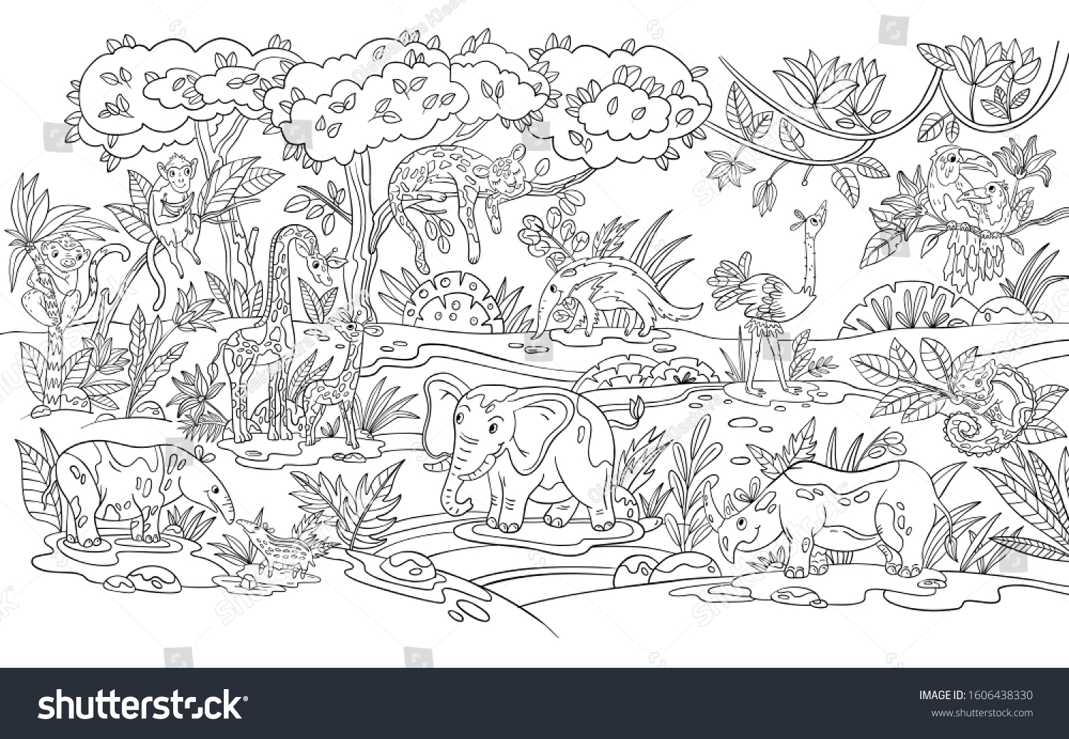 amazon animals coloring pages