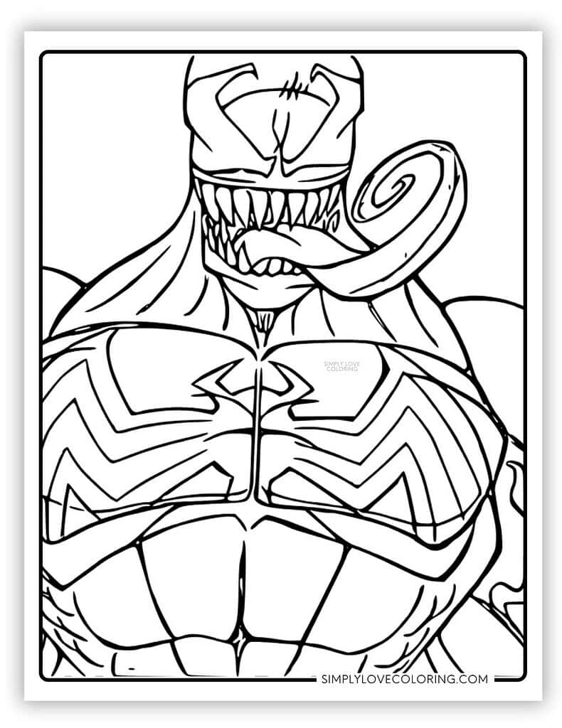 venom coloring pages