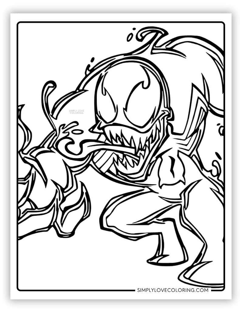Venom Coloring Pages Free PDF Printables Simply Love Coloring