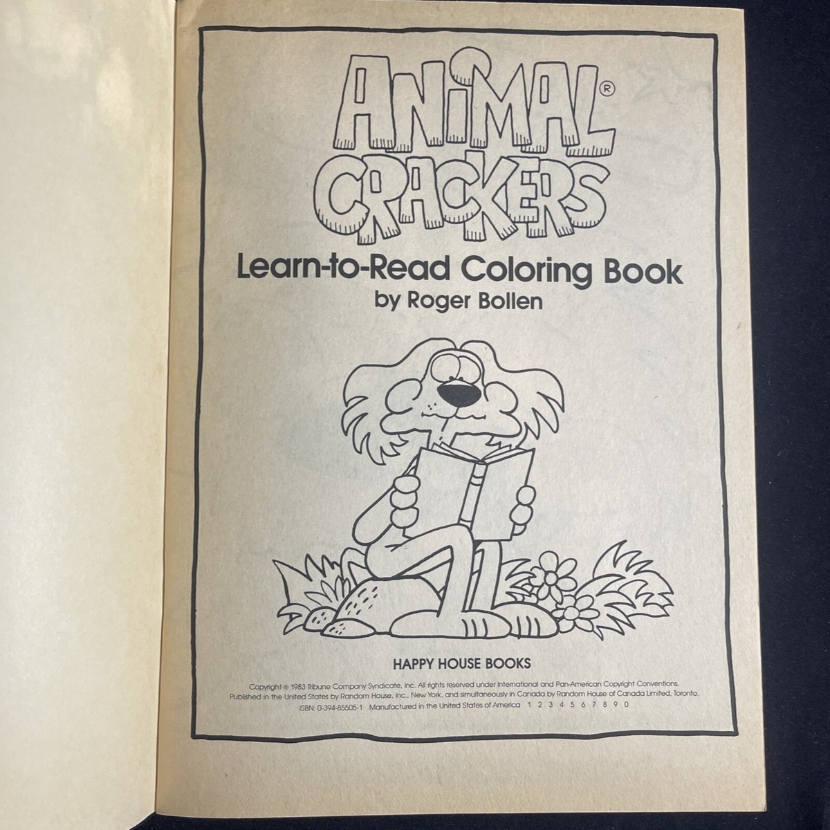 Vtg Animal Crackers Learn To Read Coloring Book Activity Booklet 83 Happy House EBay