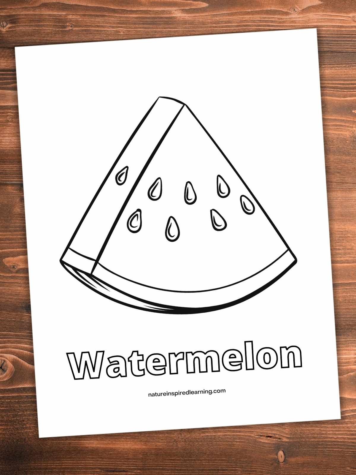 Watermelon Coloring Pages Nature Inspired Learning