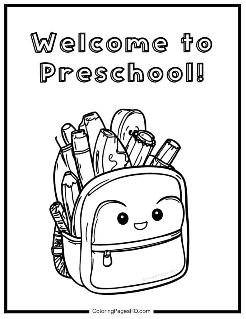 printable coloring pages for preschoolers