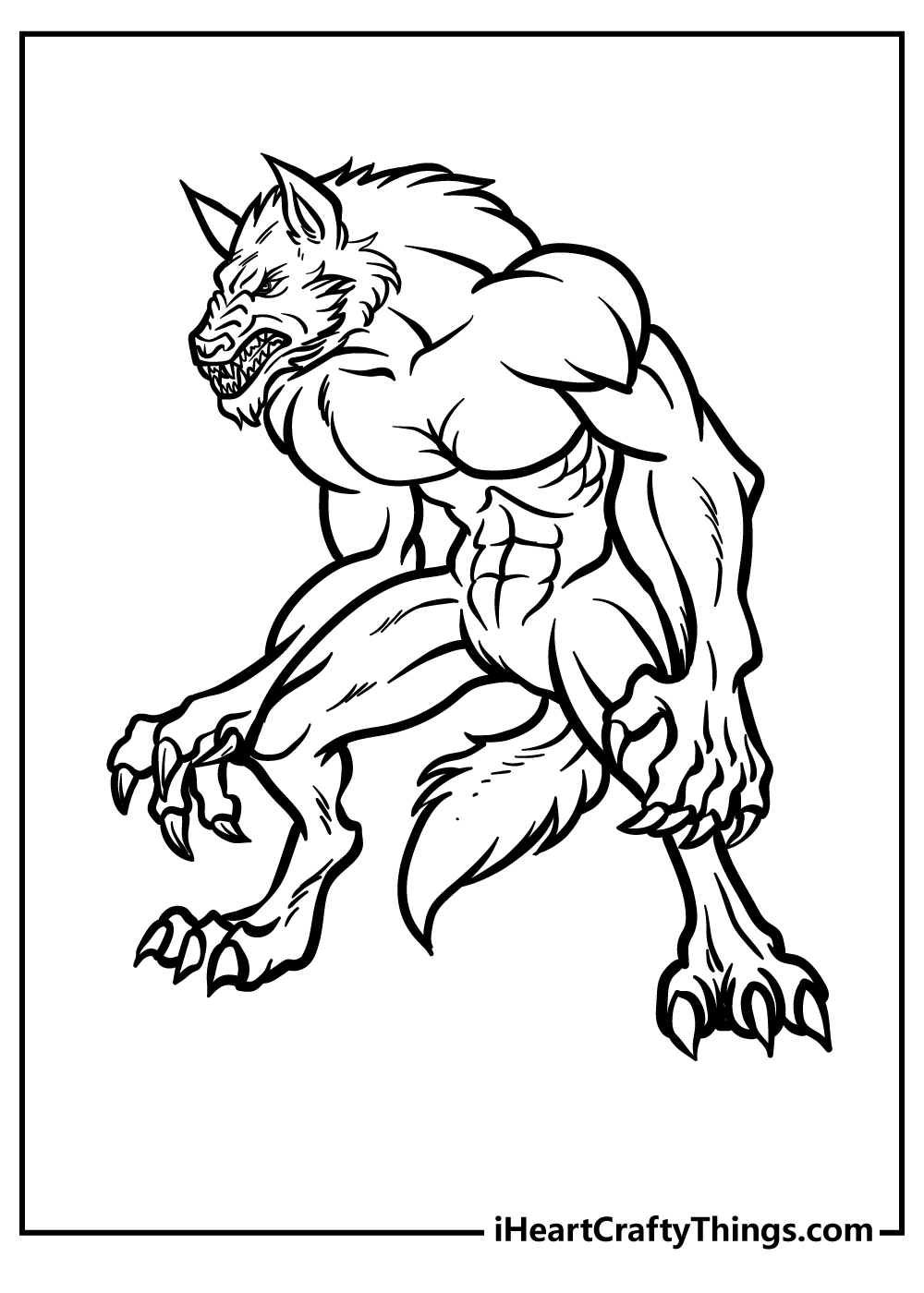 Werewolf Coloring Pages 30 Free Printable PDF Sheets