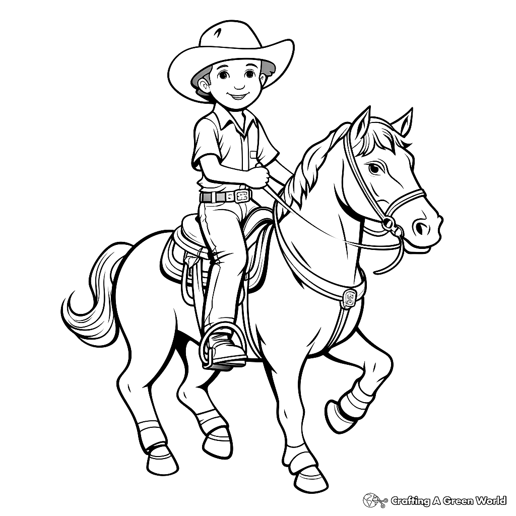 Western Horse Coloring Pages Free Printable 
