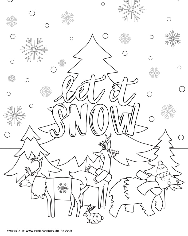 Winter Coloring Pages For Kids Fun Loving Families