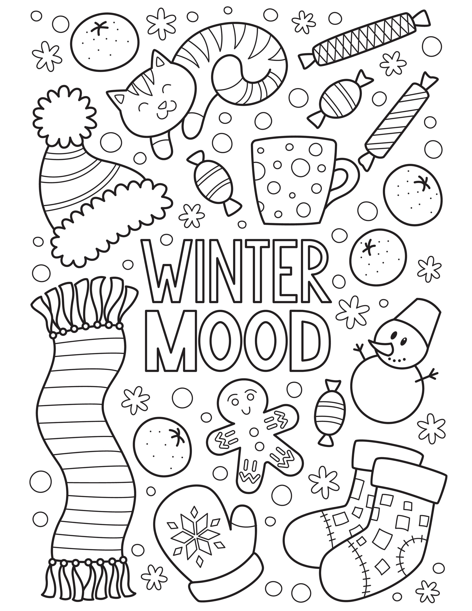 free winter coloring pages for preschoolers