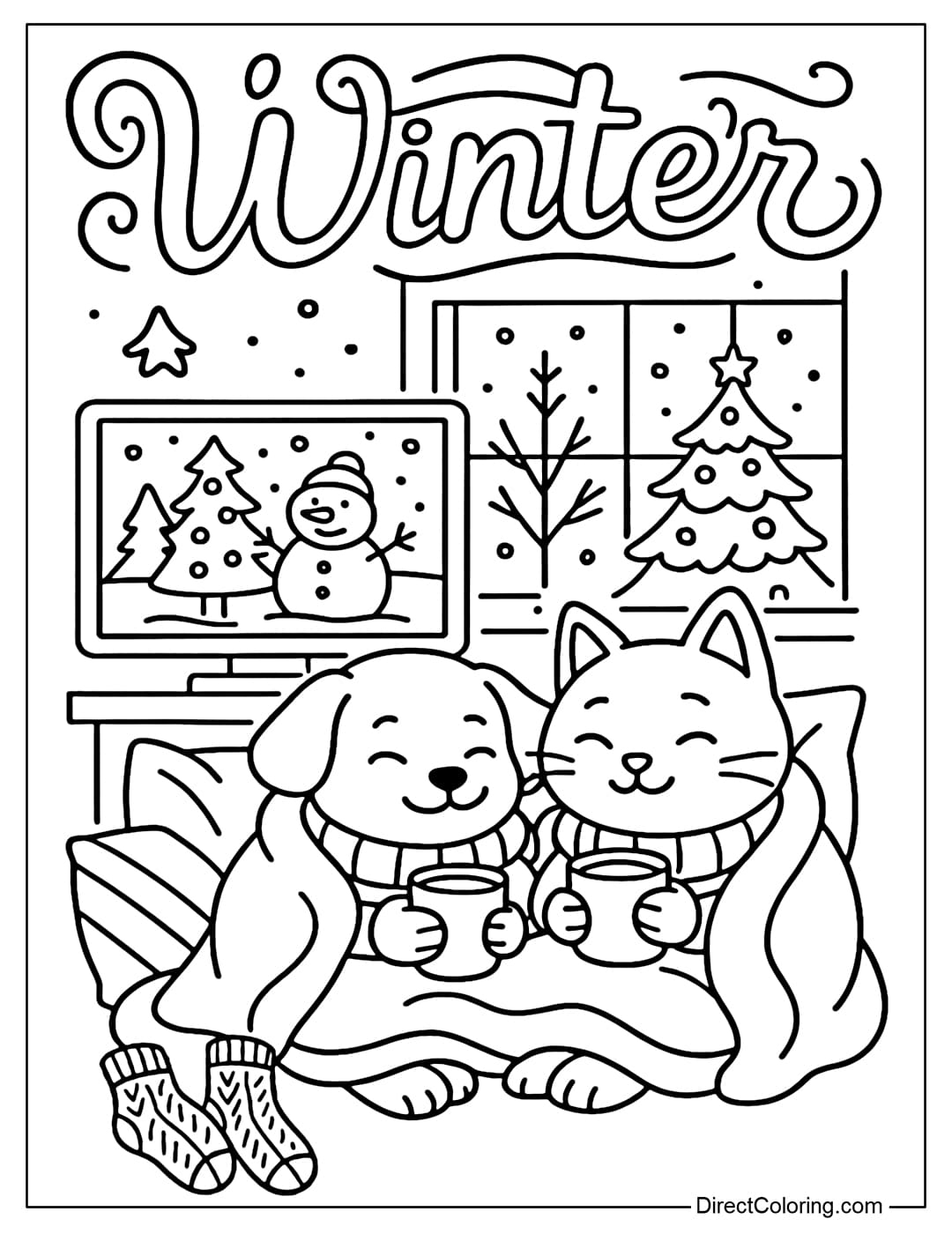 winter coloring pages
