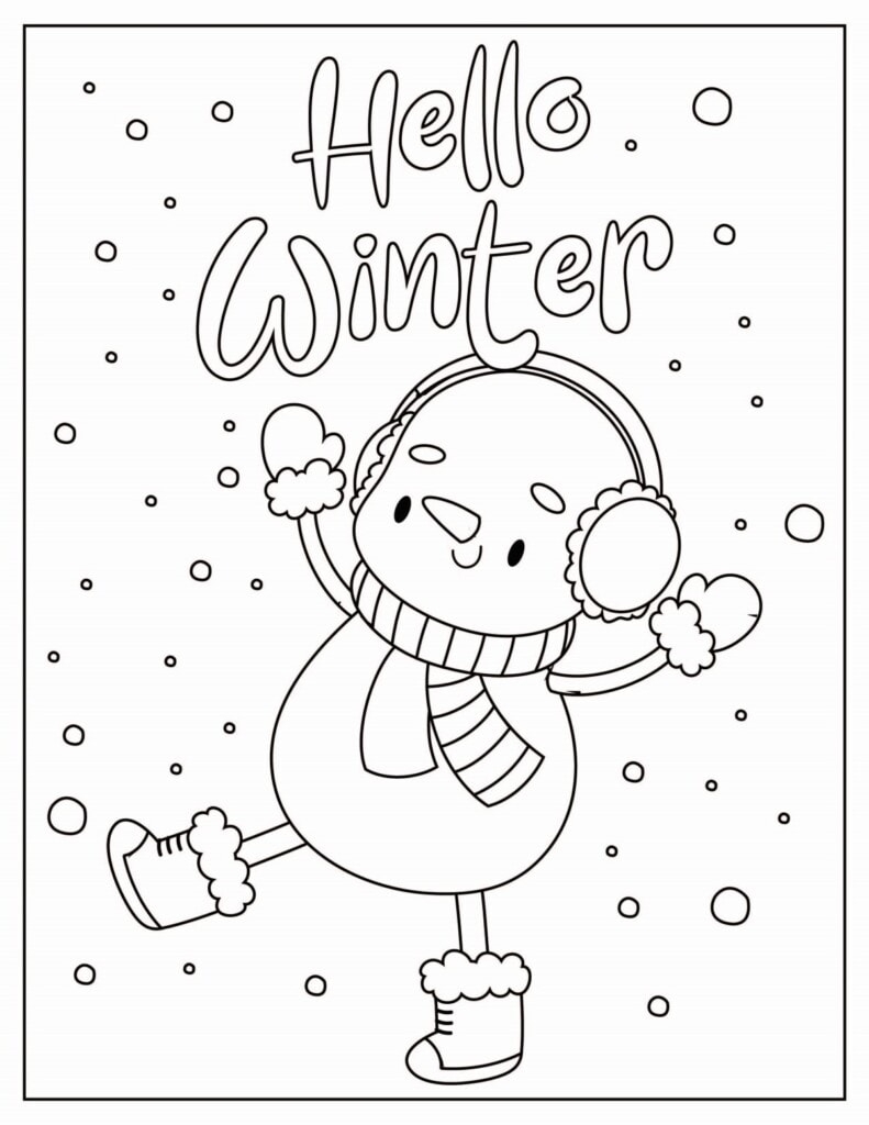 Winter Coloring Pages Kids Activity Zone