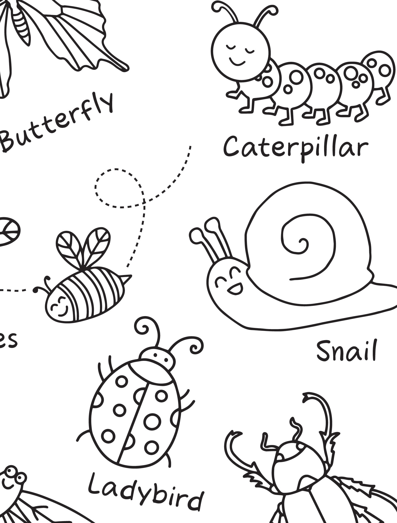 Winter Fun Creatures In Our Garden Printables Free Coloring Pages Learning Worksheets HP Official Site