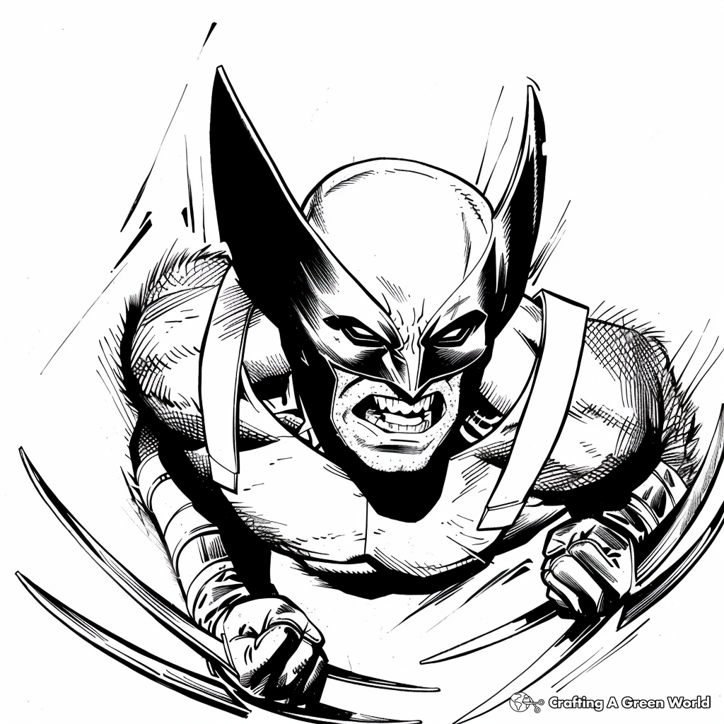 Wolverine Coloring Pages Free Printable 