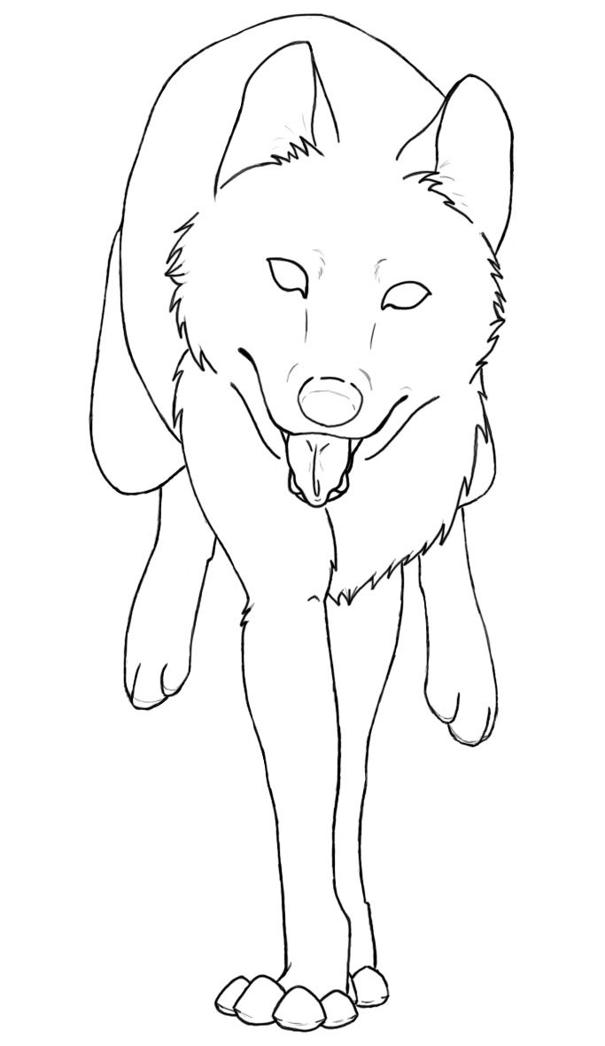 anime wolf coloring pages