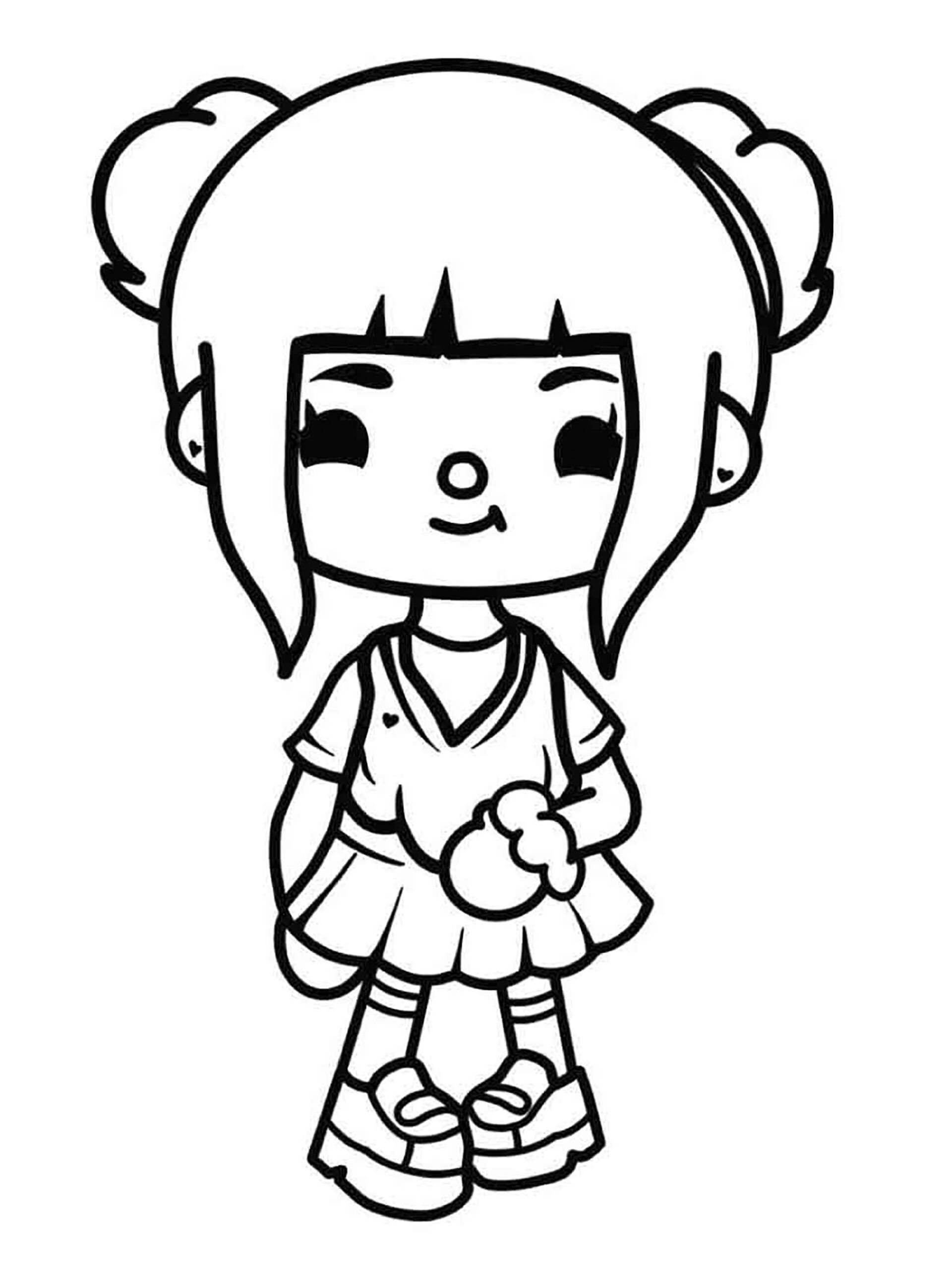 Young Girl From Toca Boca Toca Boca Coloring Pages Young Girl From Toca Boca Toca Boca Coloring Pages
