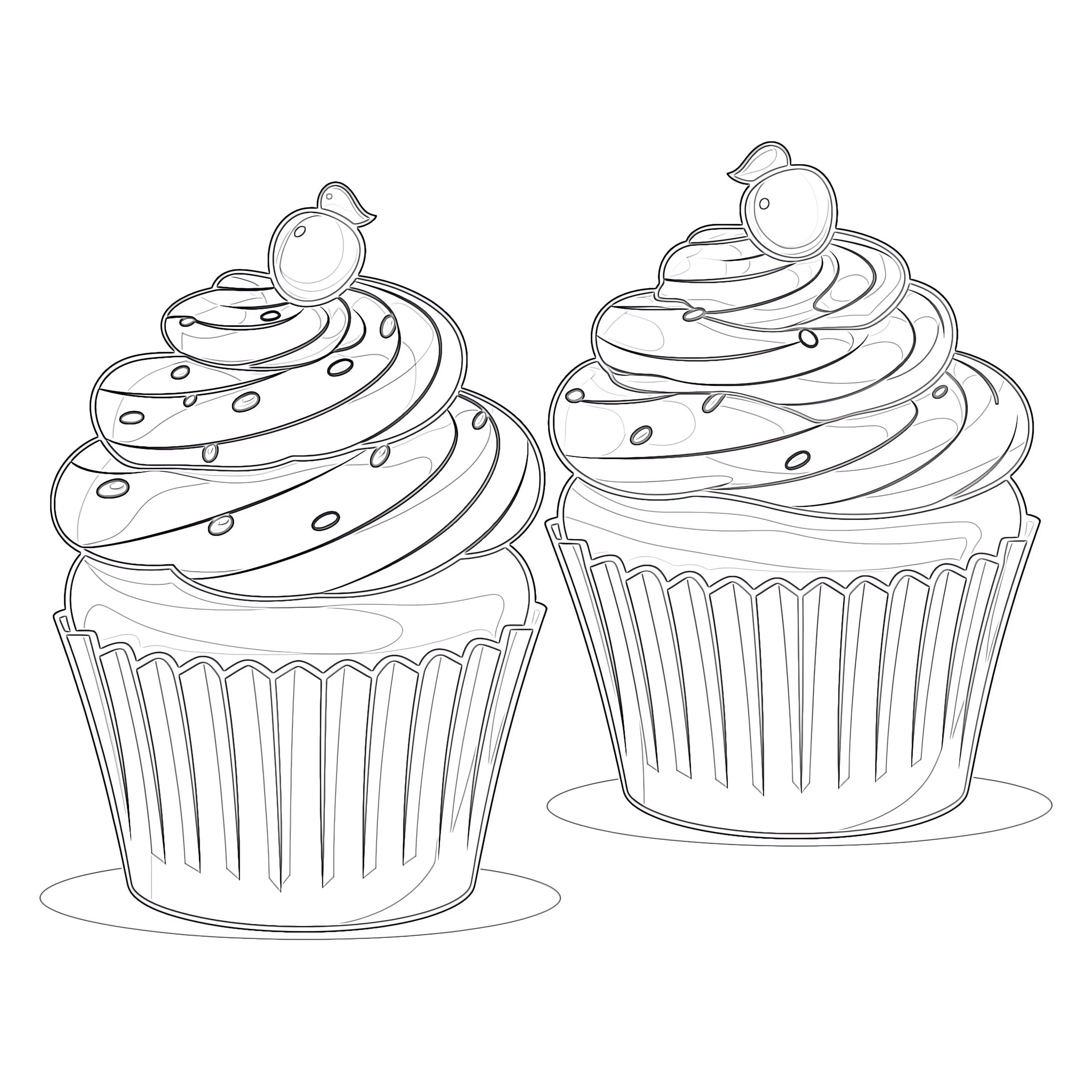 cupcake coloring page